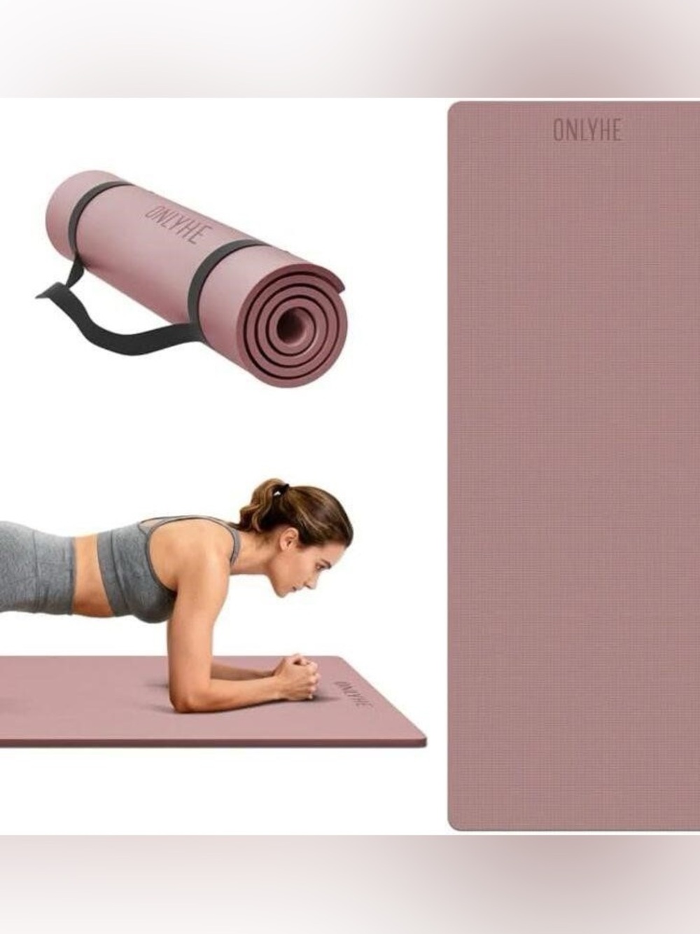 YOGA MAT 8MM TPE NON-SLIP 72" L X 0.32" TH